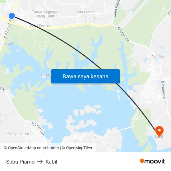 Spbu Piamo to Kabil map