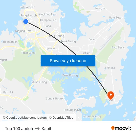 Top 100 Jodoh to Kabil map