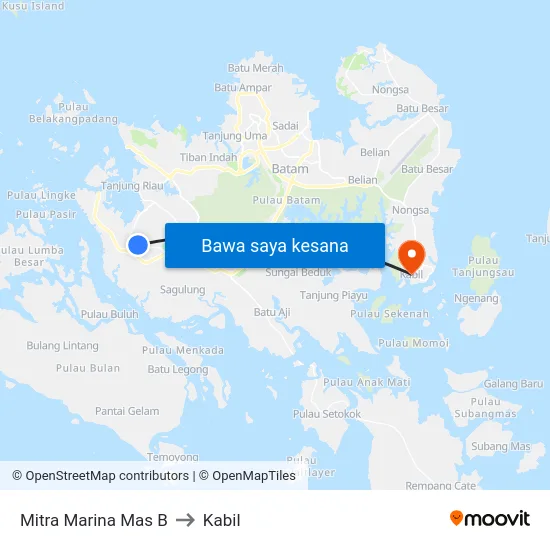 Mitra Marina Mas B to Kabil map