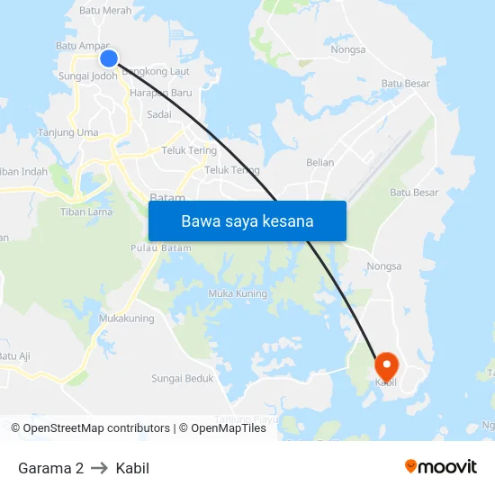 Garama 2 to Kabil map