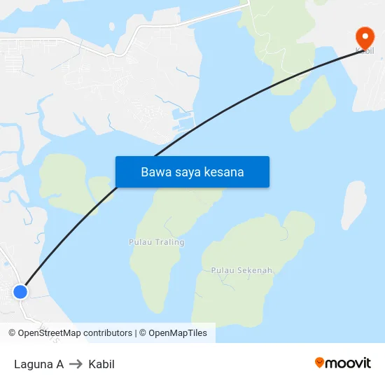 Laguna A to Kabil map