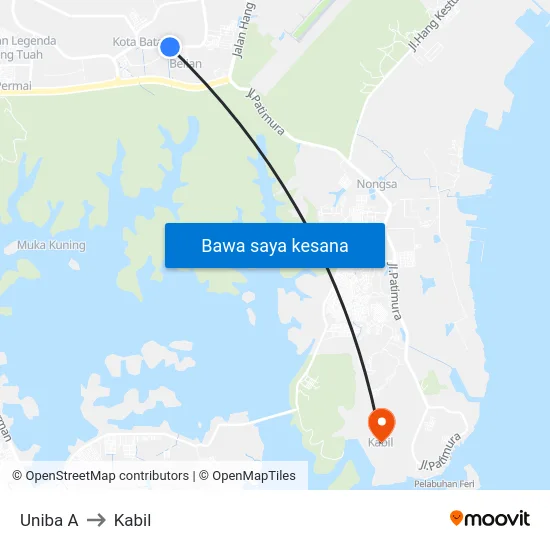 Uniba A to Kabil map