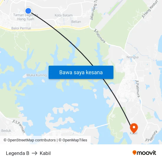 Legenda B to Kabil map