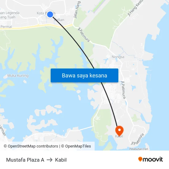 Mustafa Plaza A to Kabil map