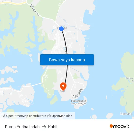 Purna Yudha Indah to Kabil map
