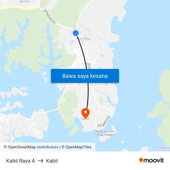 Kabil Raya A to Kabil map