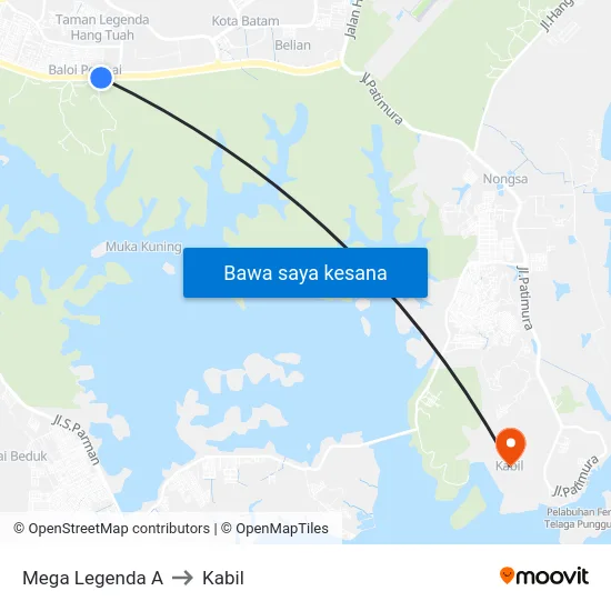 Mega Legenda A to Kabil map