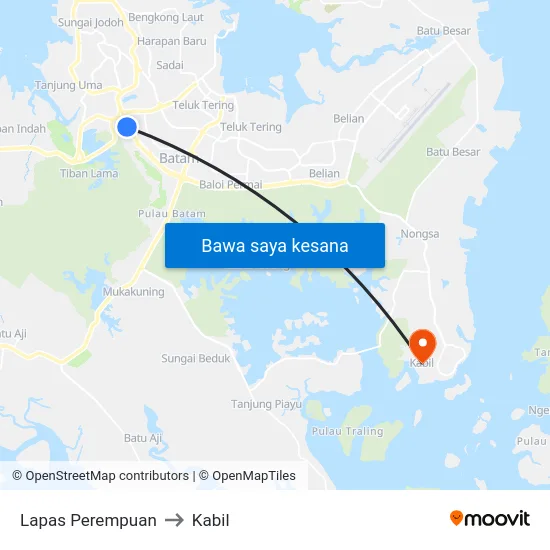 Lapas Perempuan to Kabil map