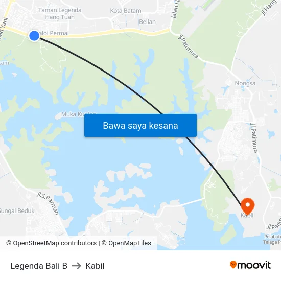 Legenda Bali B to Kabil map