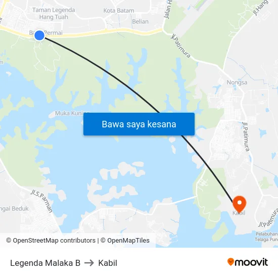 Legenda Malaka B to Kabil map