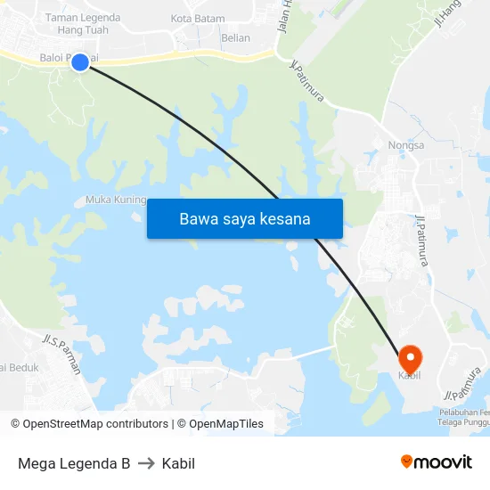 Mega Legenda B to Kabil map