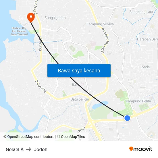 Gelael A to Jodoh map