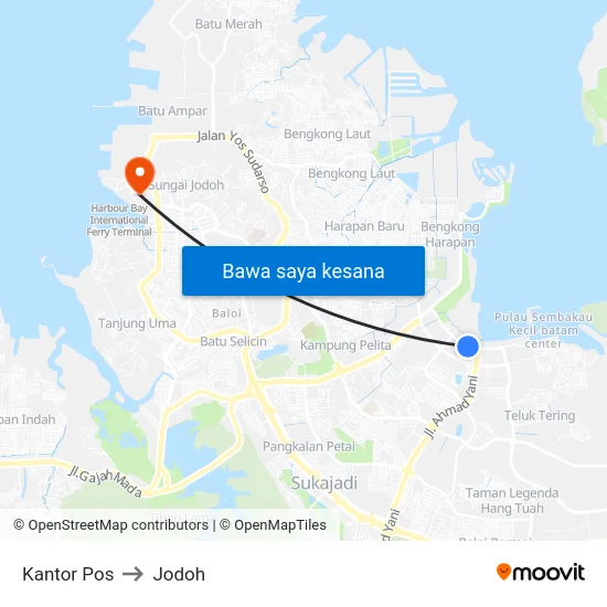 Kantor Pos to Jodoh map