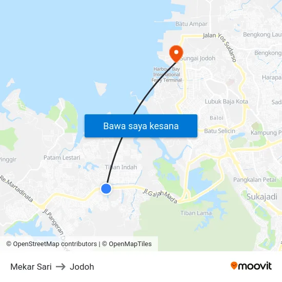 Mekar Sari to Jodoh map