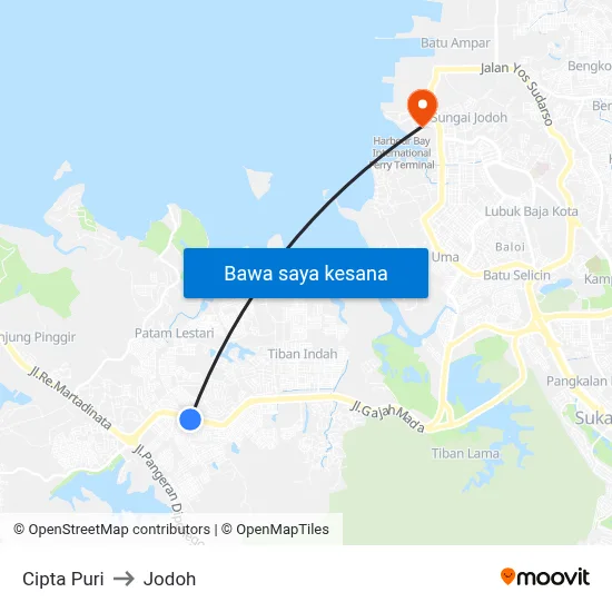 Cipta Puri to Jodoh map
