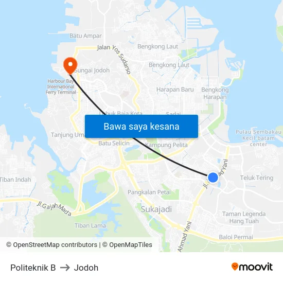 Politeknik B to Jodoh map