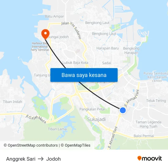 Anggrek Sari to Jodoh map