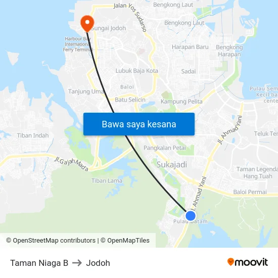 Taman Niaga B to Jodoh map