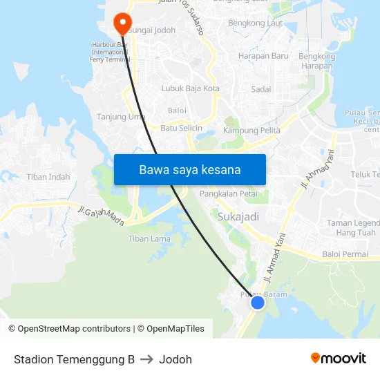 Stadion Temenggung B to Jodoh map