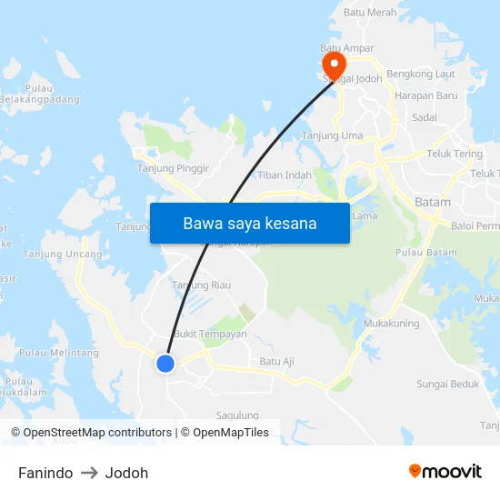 Fanindo to Jodoh map