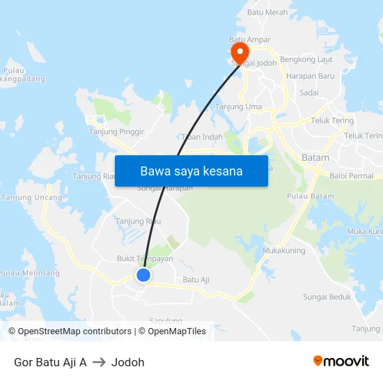 Gor Batu Aji A to Jodoh map