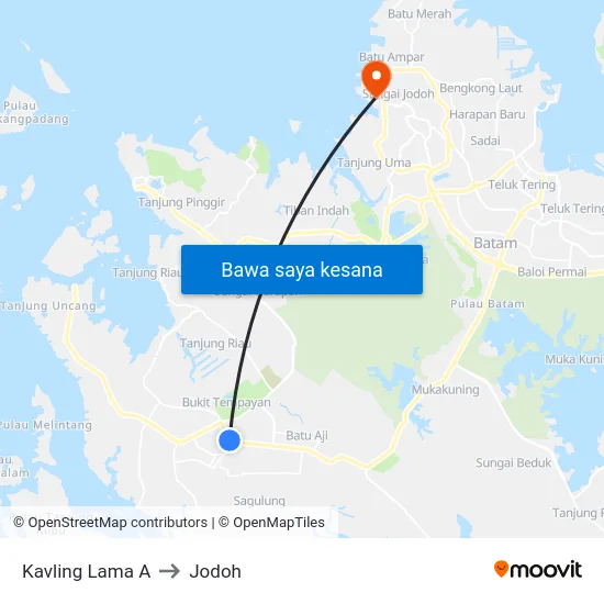 Kavling Lama A to Jodoh map