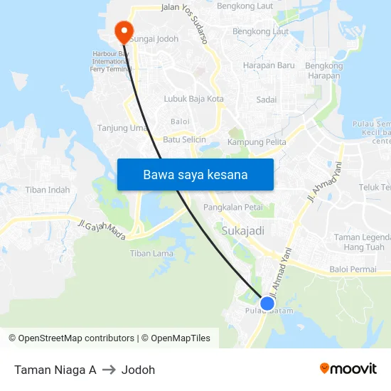 Taman Niaga A to Jodoh map