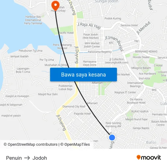 Penuin to Jodoh map