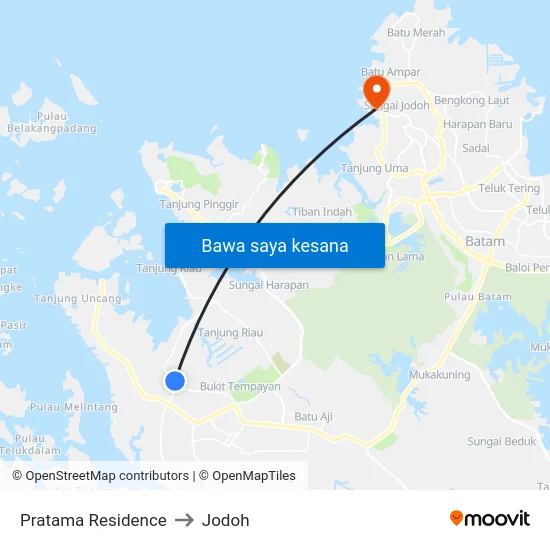 Pratama Residence to Jodoh map
