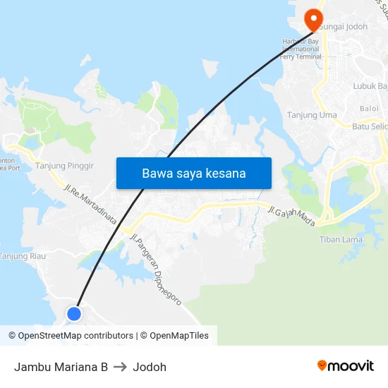 Jambu Mariana B to Jodoh map