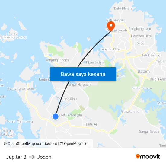 Jupiter B to Jodoh map