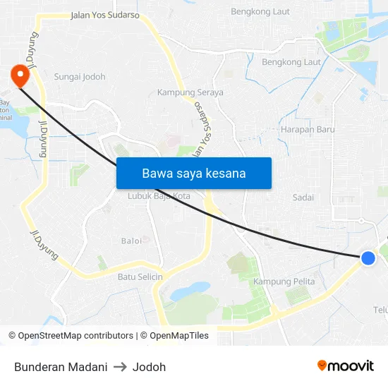 Bunderan Madani to Jodoh map