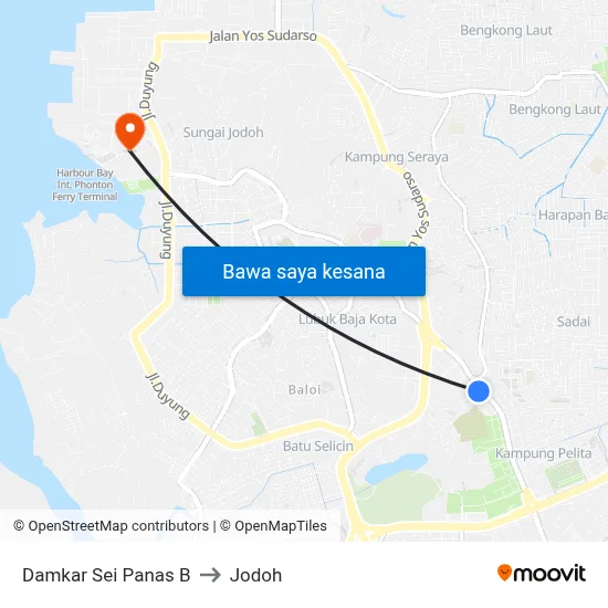 Damkar Sei Panas B to Jodoh map