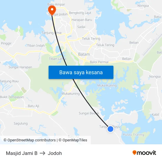 Masjid Jami B to Jodoh map