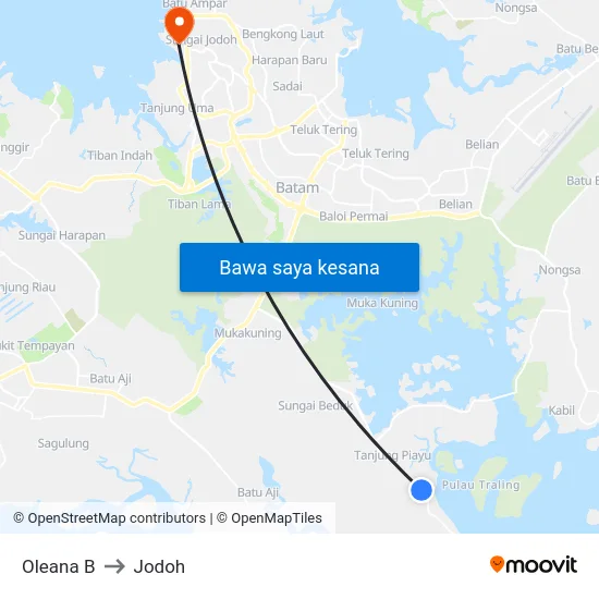 Oleana B to Jodoh map