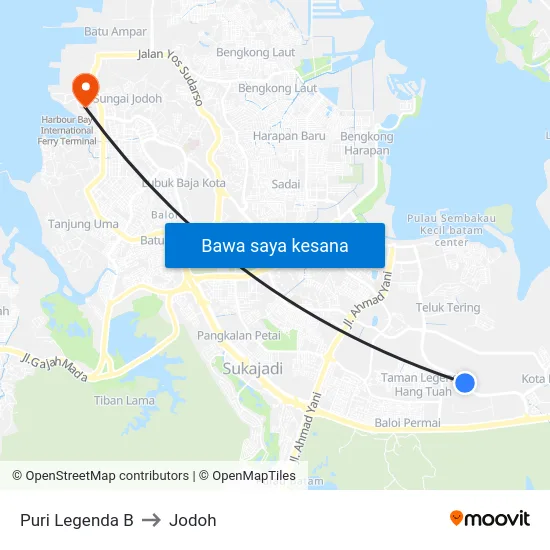 Puri Legenda B to Jodoh map