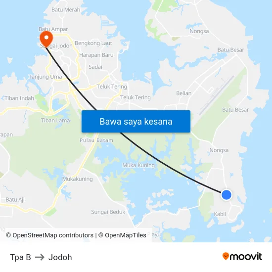 Tpa B to Jodoh map