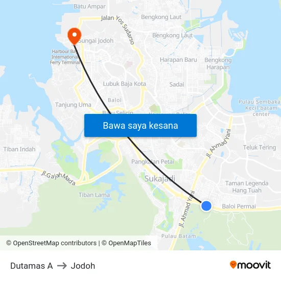 Dutamas A to Jodoh map