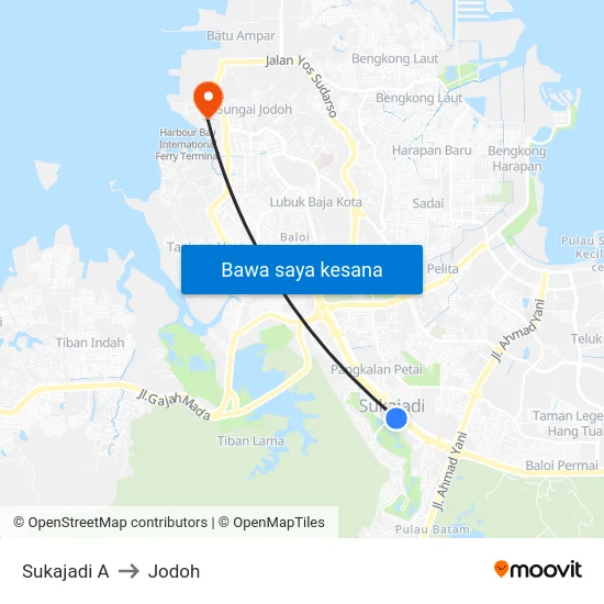 Sukajadi A to Jodoh map