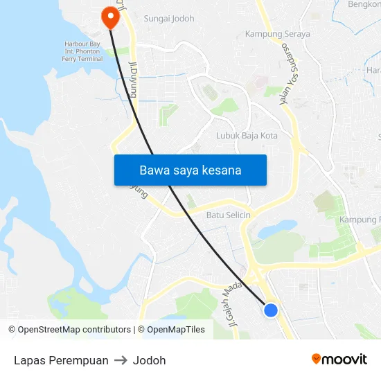 Lapas Perempuan to Jodoh map