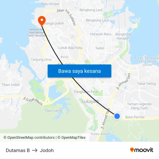 Dutamas B to Jodoh map