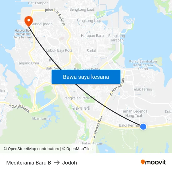 Mediterania Baru B to Jodoh map