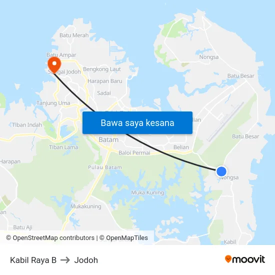 Kabil Raya B to Jodoh map