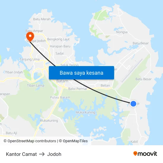 Kantor Camat to Jodoh map