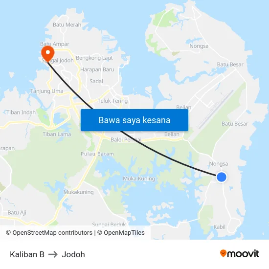 Kaliban B to Jodoh map