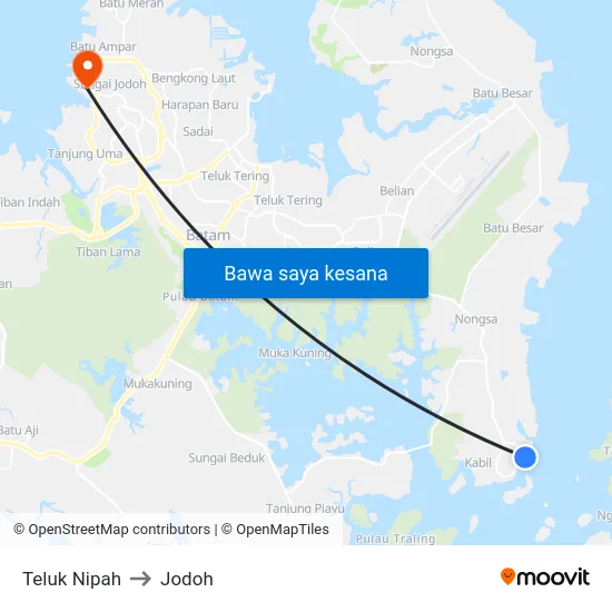 Teluk Nipah to Jodoh map