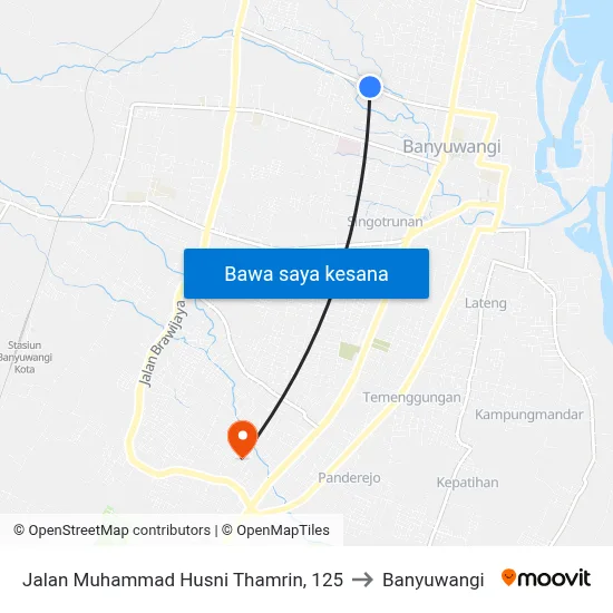 Jalan Muhammad Husni Thamrin, 125 to Banyuwangi map