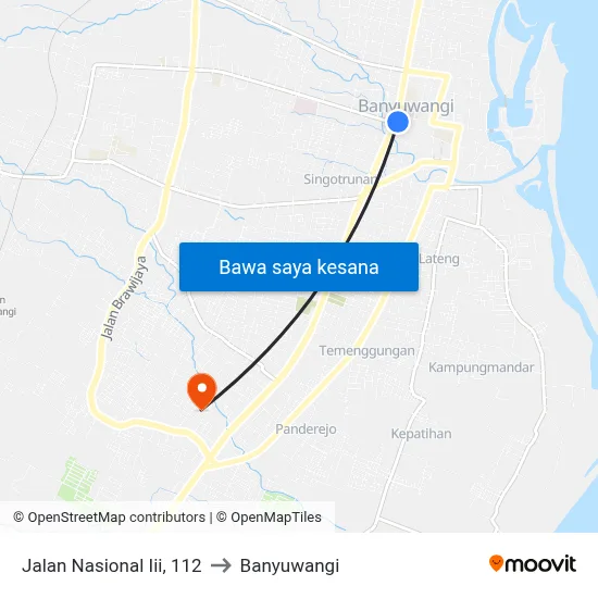 Jalan Nasional Iii, 112 to Banyuwangi map