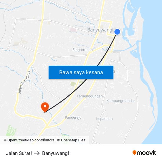 Jalan Surati to Banyuwangi map