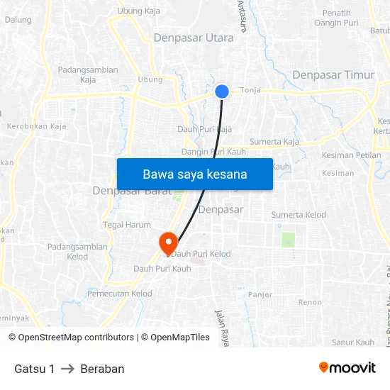 Gatsu 1 to Beraban map